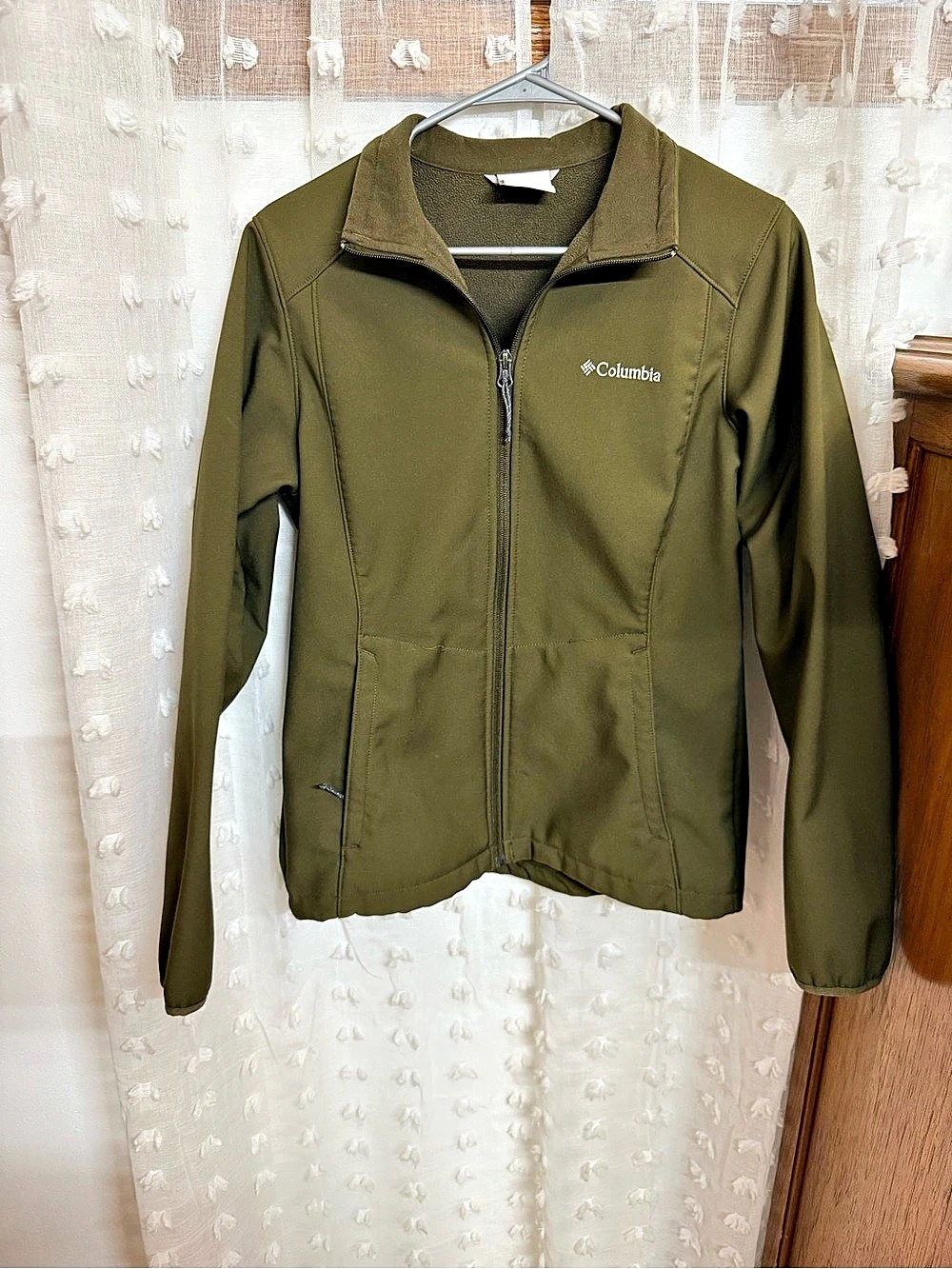 Columbia Kruser Ridge Softshell Jacket Women'Small Utility Jacket Olive Green Sm